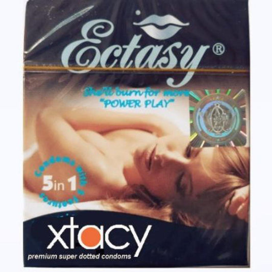 Xtacy Ectasy Super Dotted Condoms - 3 Pieces